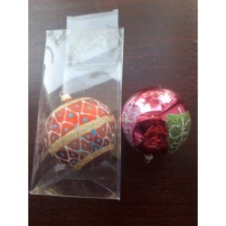 Globuri decorate 80mm, 2 bucăți/cutie